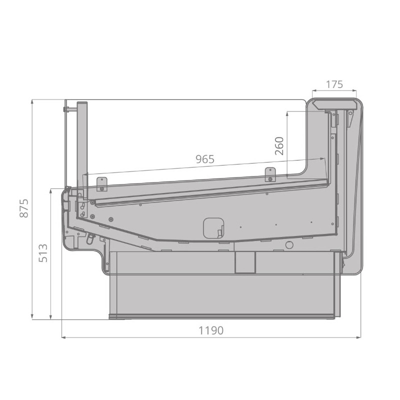 Витрина холодильная Brandford AURORA SQ 125 вентилируемая SELF