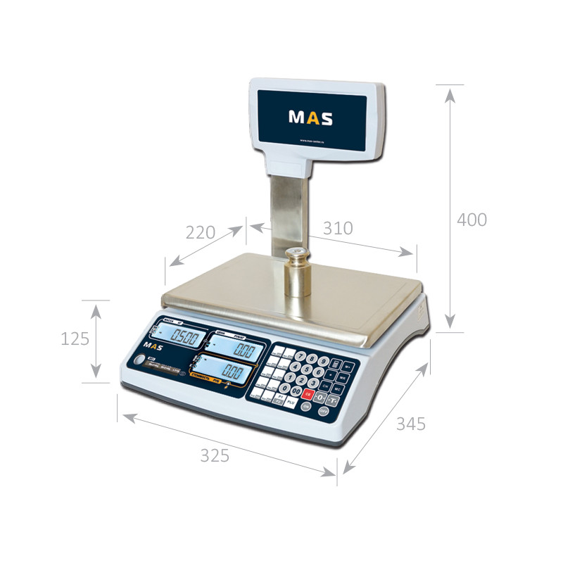 картинка Весы электронные торговые со стойкой MAS MR1-06P