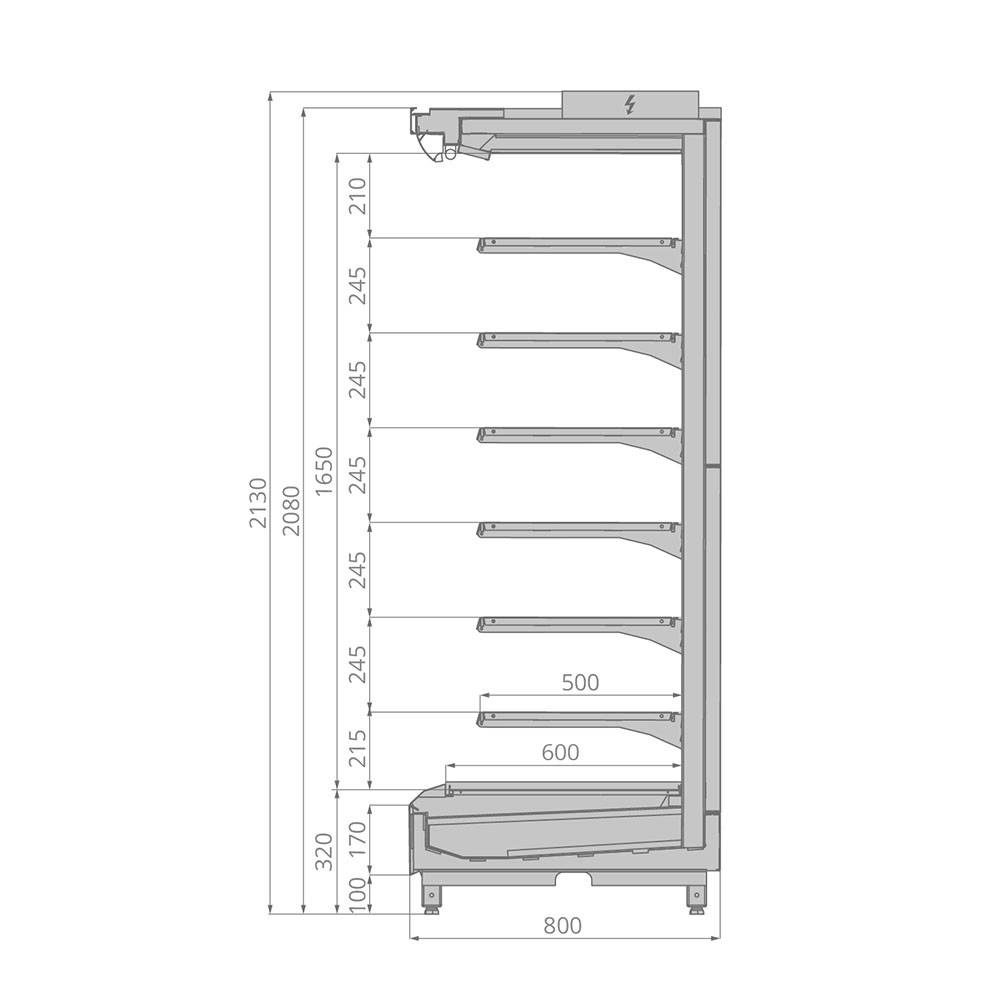 картинка Горка холодильная Brandford TESEY Slim Portable 190