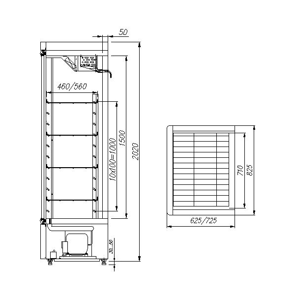 картинка Шкаф холодильный Carboma R560 С INOX