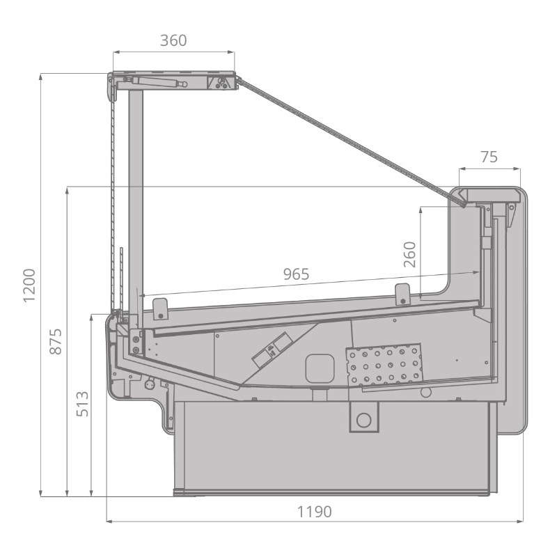 картинка Витрина холодильная Brandford AURORA SQ 125 вентилируемая