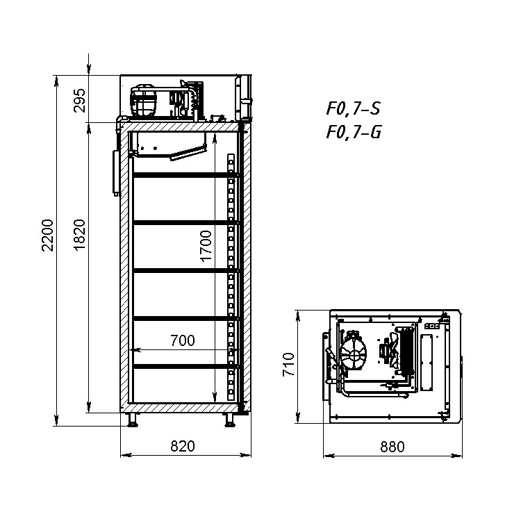 картинка Шкаф морозильный ARKTO F 0.7-SD без канапе