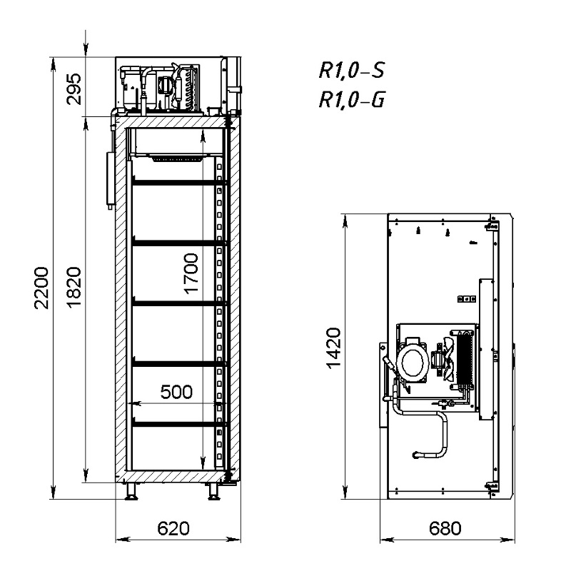 картинка Шкаф холодильный ARKTO R 1.0-S