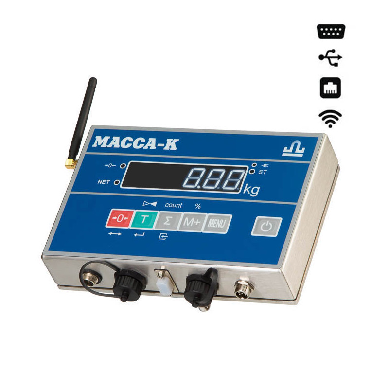 картинка Весы Масса-К ТВ-M-150.2-АB(RUEW)1 с интерфейсами RS, USB, Ethernet, WiFi и влагозащитой