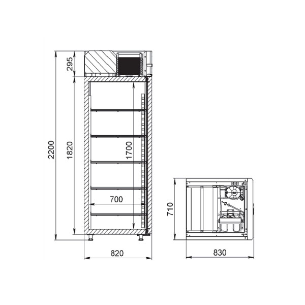 Шкаф холодильный ARKTO V0.7 GDc без канапе