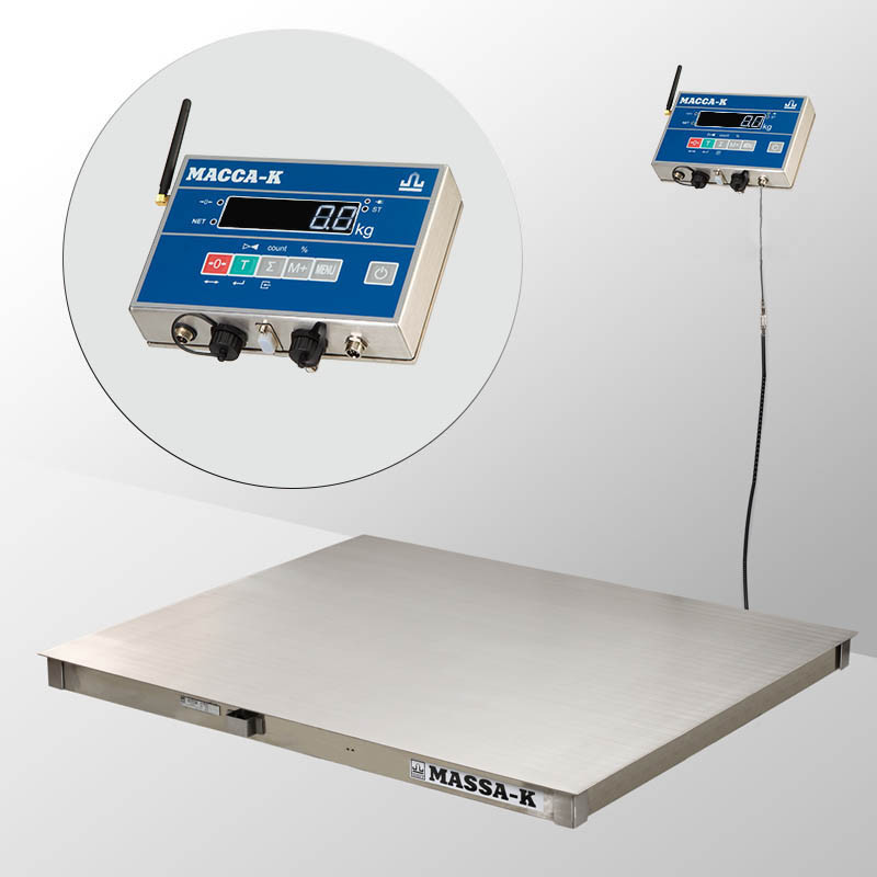 Весы нержавеющие Масса-К 4D-PМ.S-15/12-2000-AB(RUEW) с интерфейсами RS, USB, Ethernet, WiFi