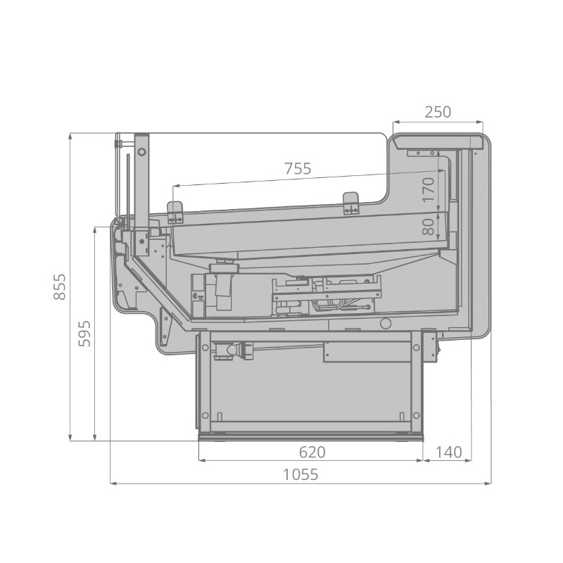 Витрина холодильная Brandford AURORA Slim SQ 375 рыба на льду SELF