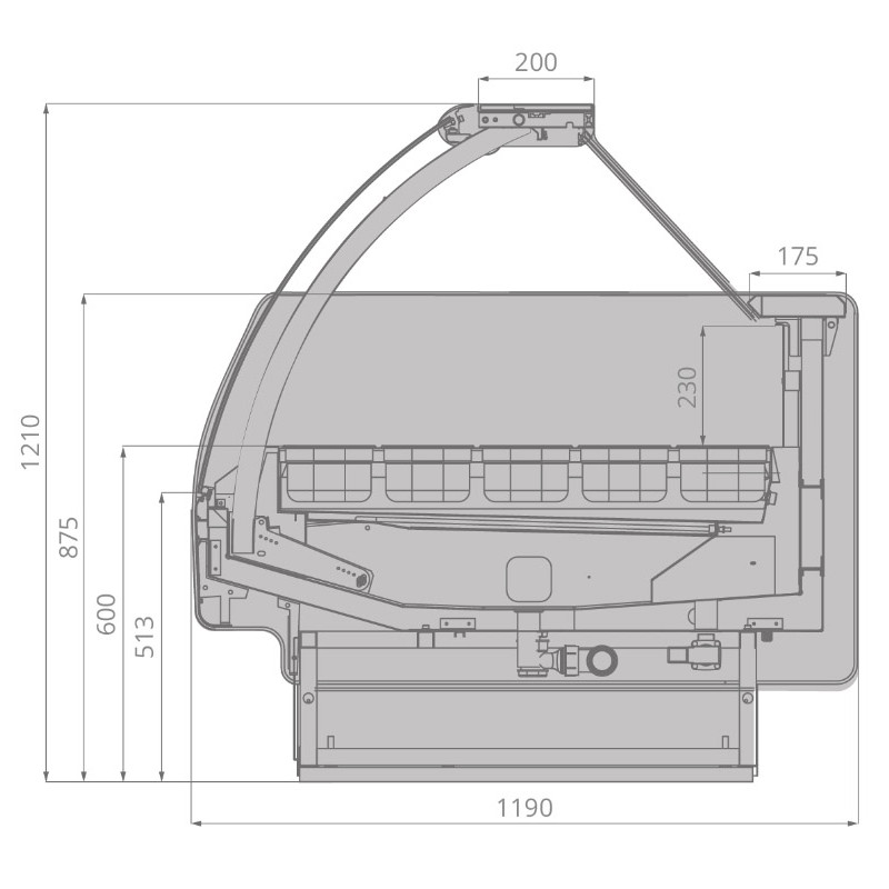 картинка Витрина тепловая Brandford AURORA 125 мармит