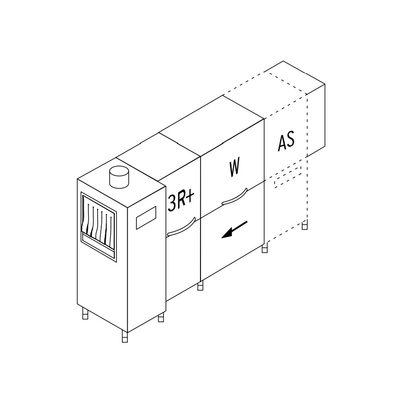 картинка Машина посудомоечная конвейерная DIHR RX 250 AS