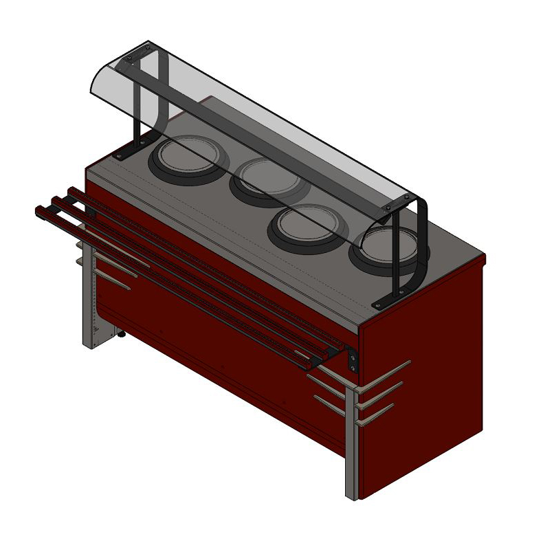 картинка Мармит для первых блюд с электросупницами ЧТТ RМ13D(5) Case 4 супницы 5 л