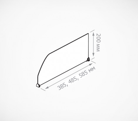 картинка Разделитель пластиковый высотой 200 мм DIV200 длина 585 мм