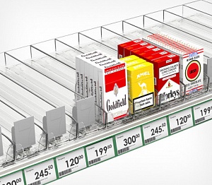 картинка Лоток пластиковый для сигарет SIG-TRAY, длина 385 мм, сила толкания 3N