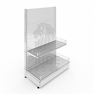картинка Стеллаж перфорированный пристенный 1000x500x1550 2 полки