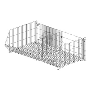 картинка Корзина штабелируемая разборная с ножкой 1250х800 мм h 400 мм Цинк